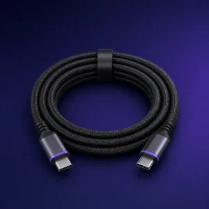 FlexCharge 100W black braided USB-C charging cable